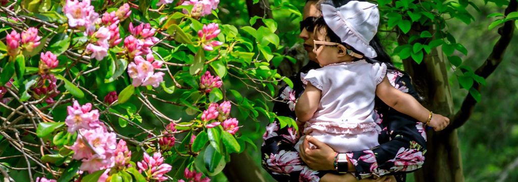 Mom with rhodies